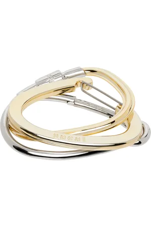 SACAI Gold & Silver Carabiner Bangle Bracelet