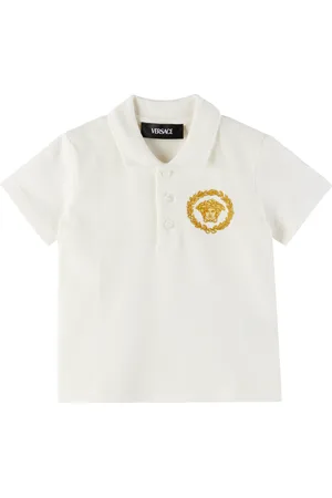 VERSACE Baby White Short-Sleeved Polo
