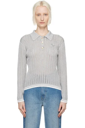 Casablanca Spread Collar Long Sleeve Polo
