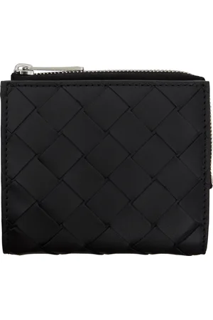 Bottega Veneta Black Intrecciato Bi-Fold Wallet