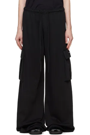 Palm Angels Black Monogram Cargo Pants