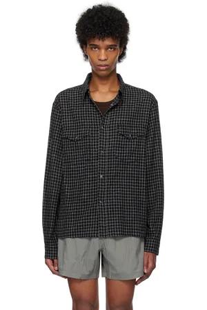 Tonywack Black Double Pocket Check Shirt