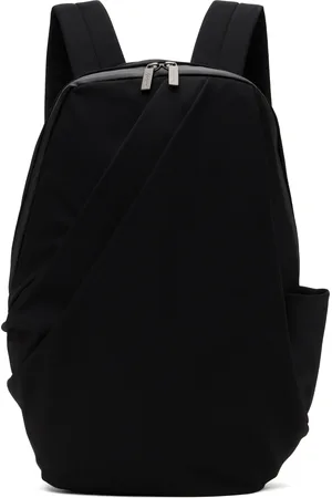 YOHJI YAMAMOTO Black Wool Gabardine Nylon Tuck Backpack