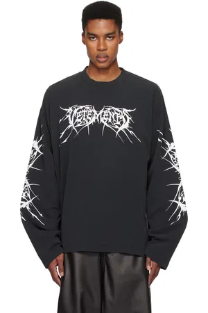Vetements Black Death Metal Longsleeve T-shirt