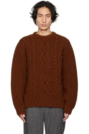 DRIES VAN NOTEN Brown Crewneck Sweater