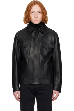 HUGO BOSS Black Sheepskin Leather Jacket