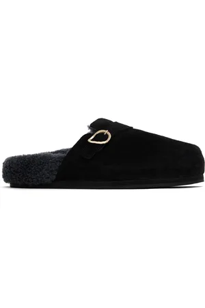 Ancient Greek Sandals Black Vasilitsa Slip-on Loafers