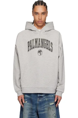 Palm Angels Gray College Logo Hoodie