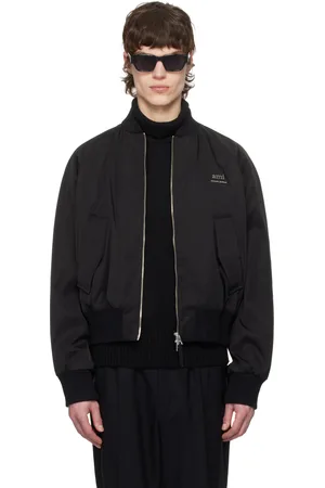 Ami Black Twill Bomber Jacket
