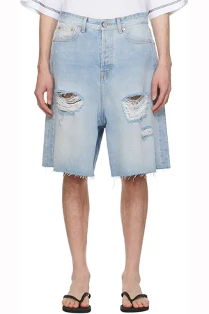 Vetements Destroyed Denim Shorts