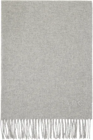 A.P.C. Gray Alix Brodée Scarf