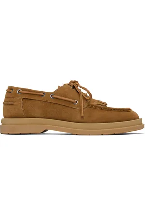 HUGO BOSS Tan Suede Boat Shoes