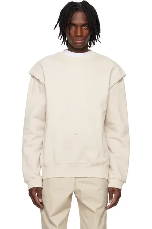 HELIOT EMIL Beige Outline Logo Sweatshirt
