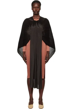PLEATS PLEASE ISSEY MIYAKE Brown Madame-T December Stole