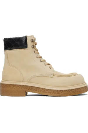 Bottega Veneta Beige Haddock Lace-Up Ankle Boots