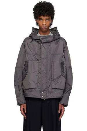 DRIES VAN NOTEN Gray Satin Jacket