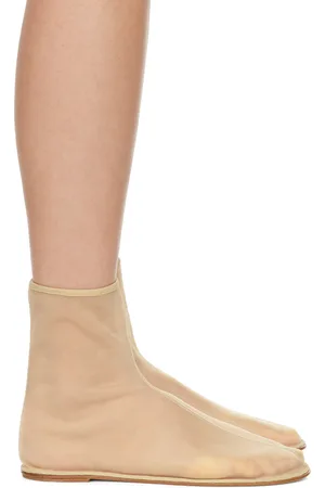 The Row Beige Sock Boots
