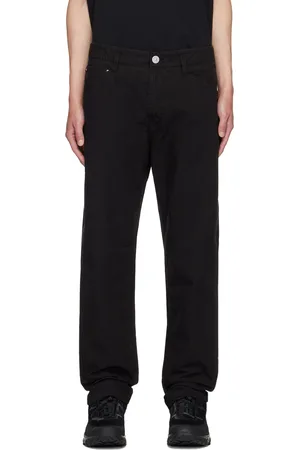 Stone Island Black Straight-Leg Trousers