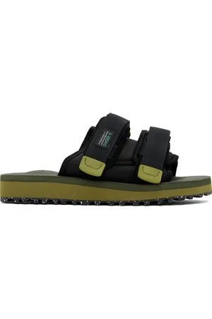 SUICOKE Black & Khaki MOTO-Cab-ECO Sandals