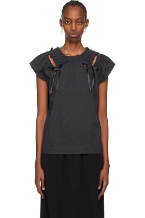 Simone Rocha Gray Shoulder Bite T-Shirt
