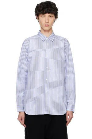 Comme des Garçons Blue & White Striped Shirt