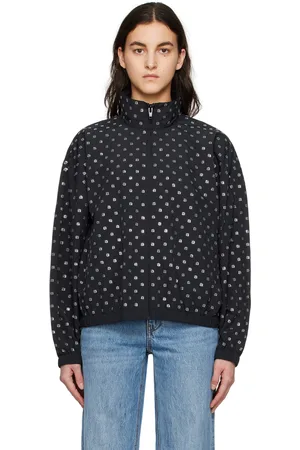Alexander Wang Black Coaches Bomber Jacket