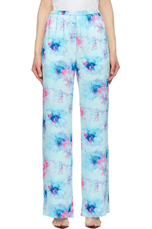 Msgm Blue Tie-Dye Lounge Pants