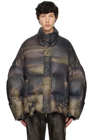 Feng Chen Wang & Green Pankou Knot Down Jacket