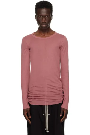 Rick Owens Pink Porterville Rib Long Sleeve T-Shirt