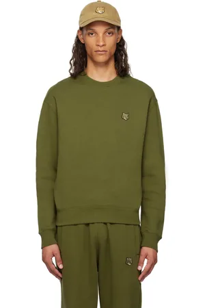 Maison Kitsuné Khaki Bold Fox Head Comfort Sweatshirt