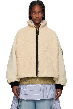 J.W.Anderson Beige Color Block Fleece Track Jacket