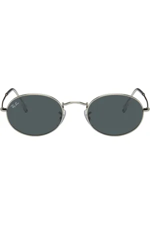 Ray-Ban Silver Oval Metal Sunglasses
