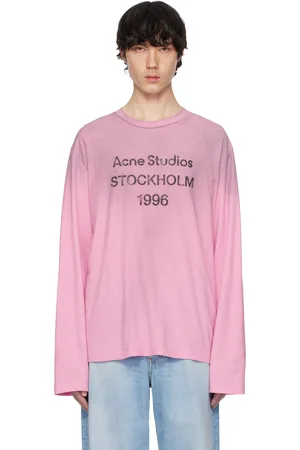 Acne Studios Pink Relaxed Fit Logo T-shirt
