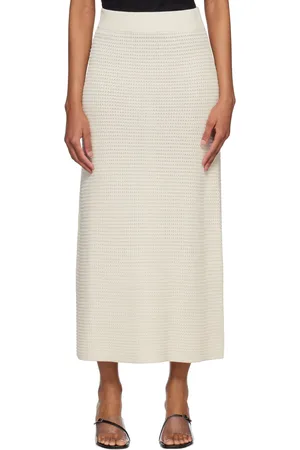 Loulou de Saison Off-White Manta Midi Skirt