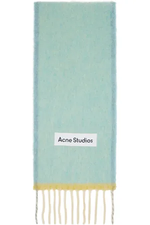 Acne Studios Blue Narrow Wool Mohair Scarf