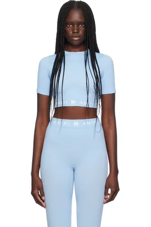 AMIRI Blue MA Ribbed Seamless Top