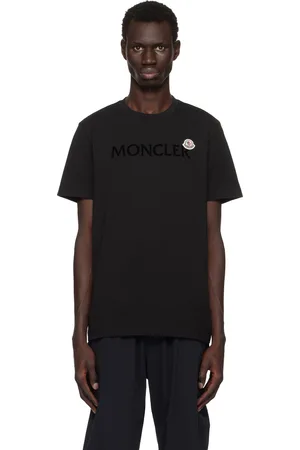 Moncler Black Flocked Logo T-Shirt