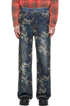 Andersson Bell Mesh Layered Printed Jeans