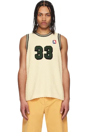 rice nine ten Off-White Knitting Basketball Tank Top