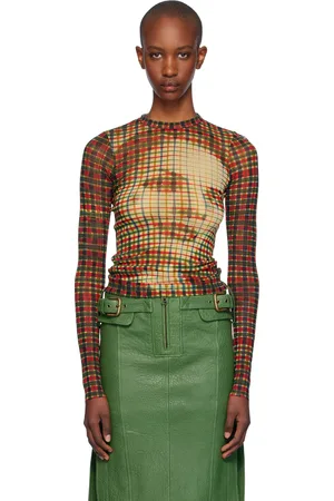 Jean Paul Gaultier Yellow & Green Tartan Face T-shirt