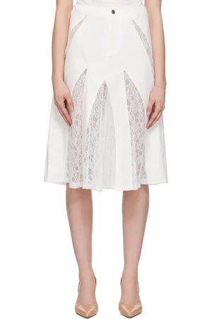 Miaou White Anita Midi Skirt