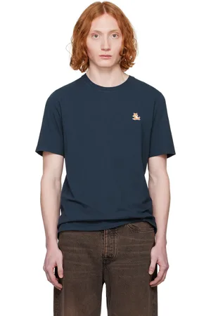 Maison Kitsuné Navy Chillax Fox Patch Regular T-shirt