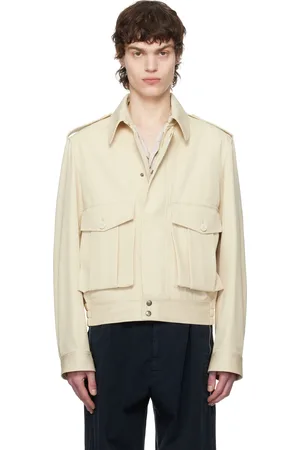 DRIES VAN NOTEN Beige Wool Gabardine Jacket