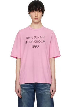 Acne Studios Pink Relaxed Fit Logo T-shirt