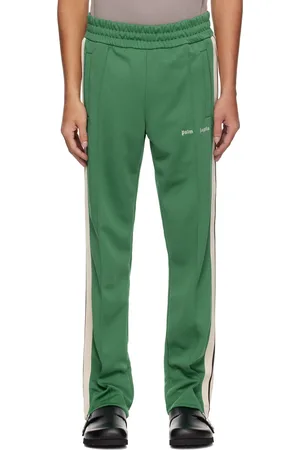 Palm Angels Green Embroidered Logo Track Pants