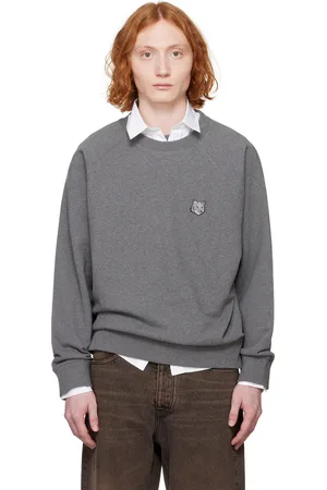 Maison Kitsuné Gray Bold Fox Head Patch Oversize Sweatshirt