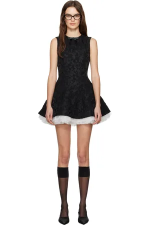 Shushu/Tong Black Puffy Sleeveless Minidress