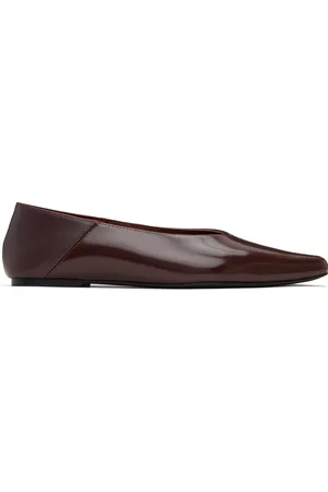 St Agni Burgundy Classic Fold Ballerina Flats