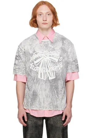 Acne Studios Gray Plaster Print T-Shirt