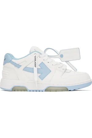 OFF-WHITE White & Blue Out Of Office Sneakers